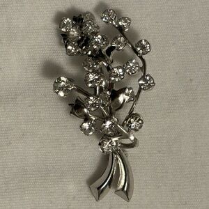 Silver Floral Bouquet Inspired Brooch